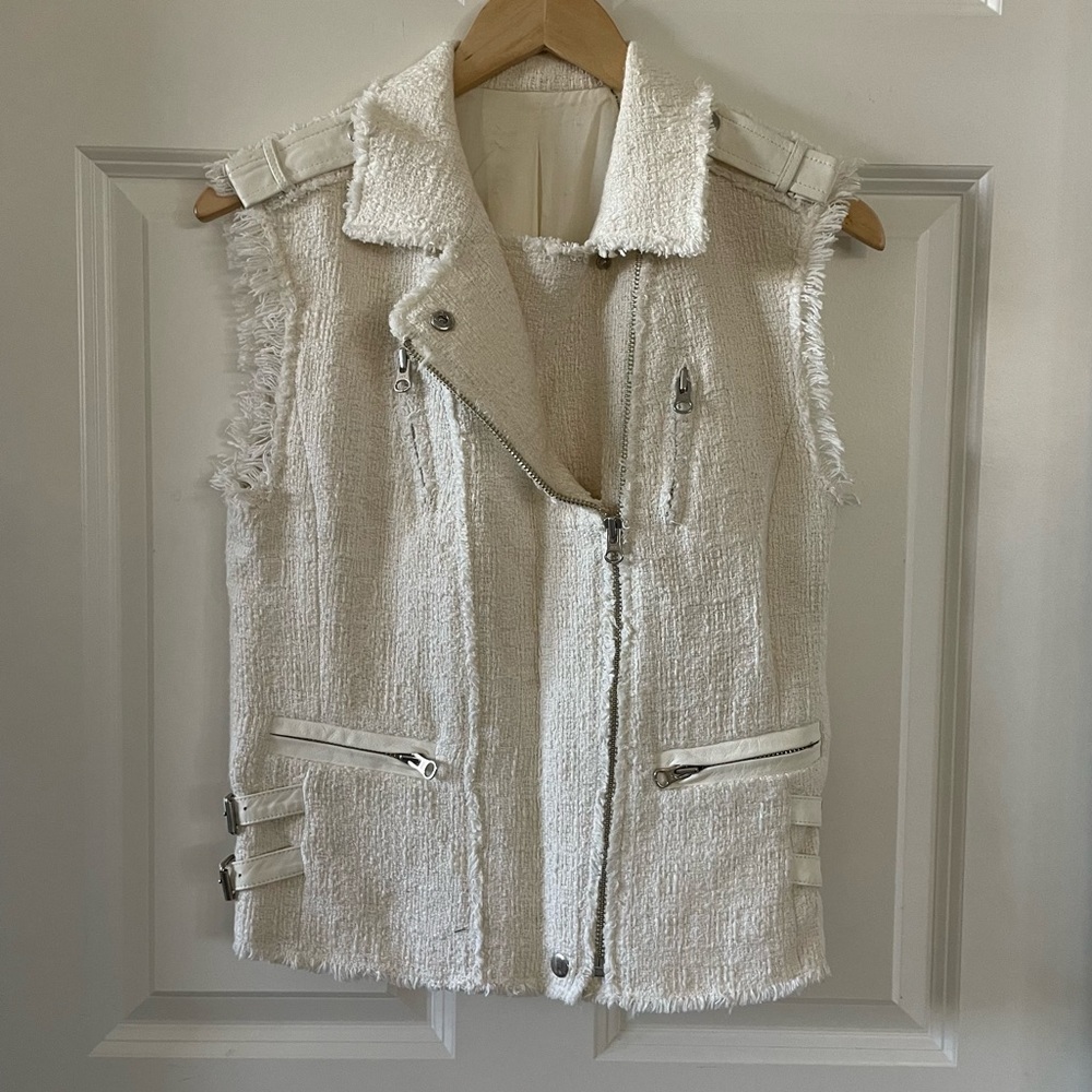 Rebecca Taylor tweed moto vest - Picture 2 of 8